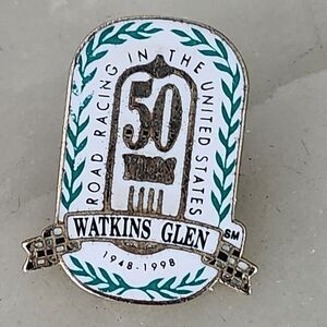 Vintage Watkins Glen 50th Anniversary Road Racing In The United States Pin